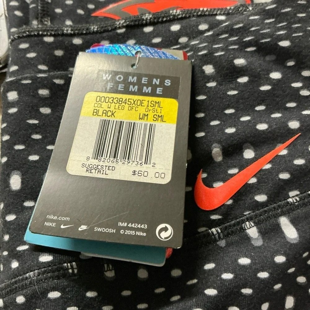 Nike‎ Black and Orange Jeggings with Elastic Waistband - Picture 5 of 6